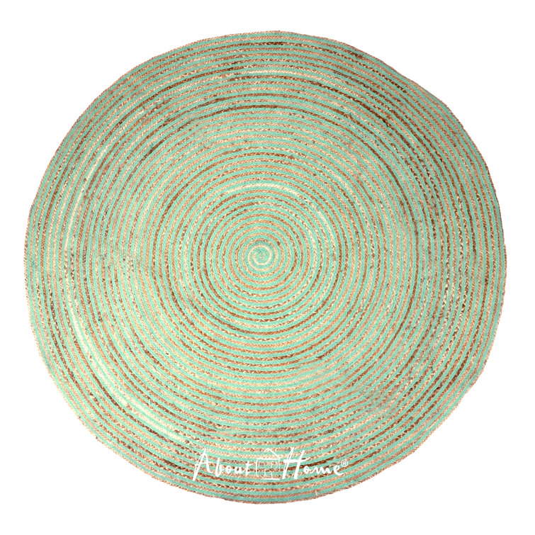 ABOUT HOME Hand Braided Sage Green Indoor / Outdoor Rug Wayfair.co.uk